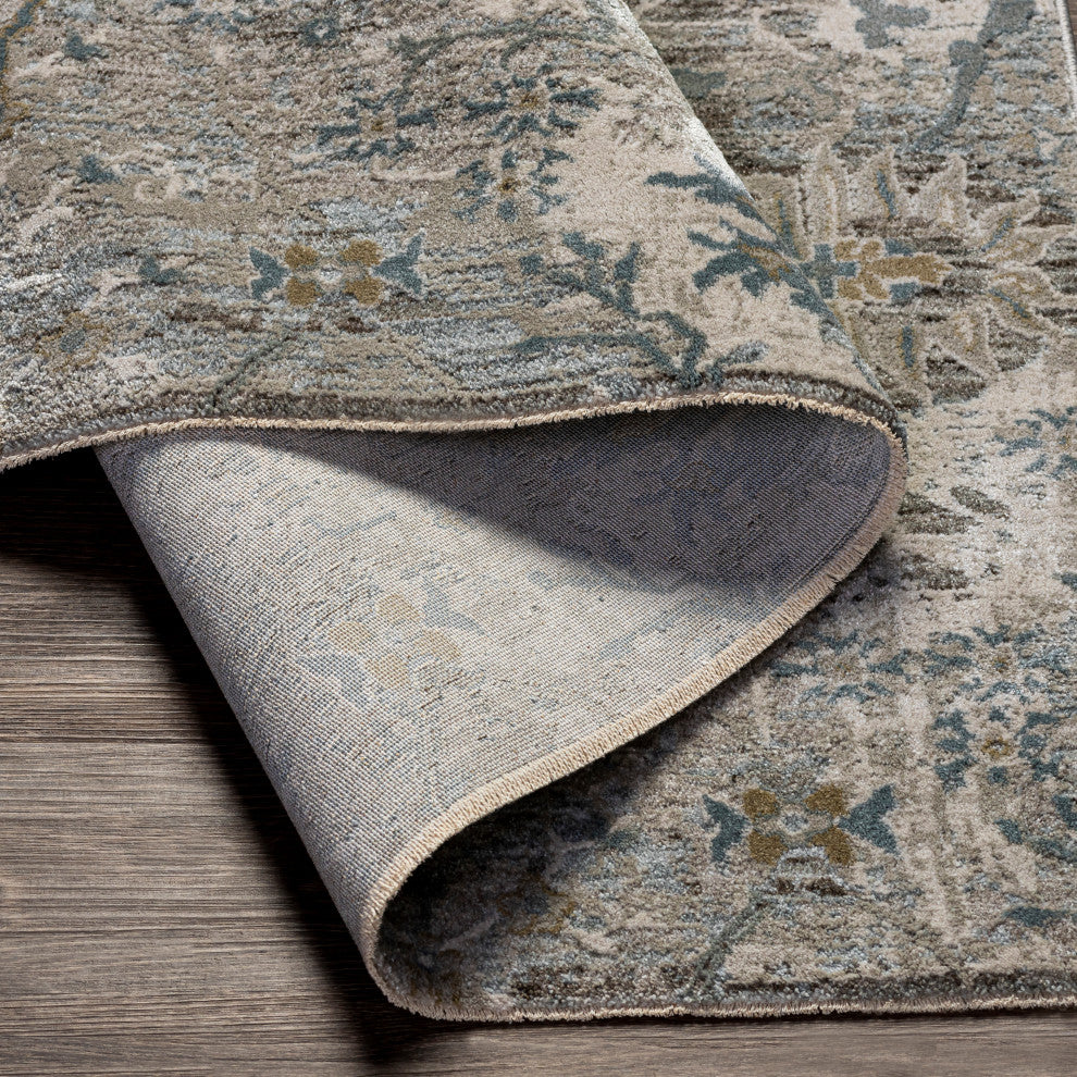 Brunswick BWK-2315 Traditional Gray 6'7" Round Area Rug