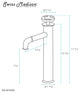 Avallon 12" Single Handle, Bathroom Faucet, Red