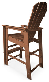 Polywood South Beach Bar Chair, Teak