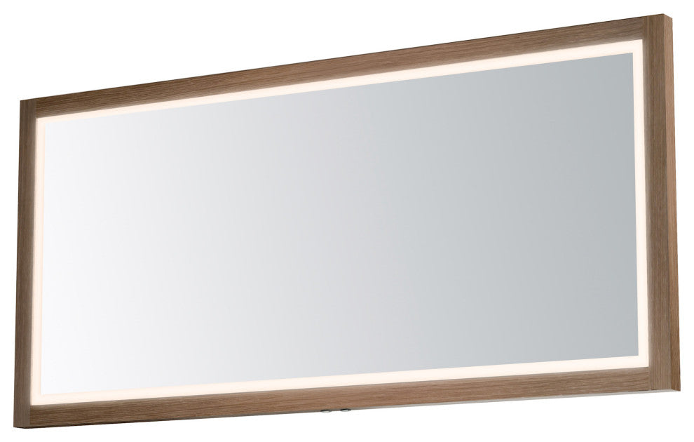 ET2 E42057 Sawyer 32"W x 68"H Rectangular Flat Framed Accent - Oak