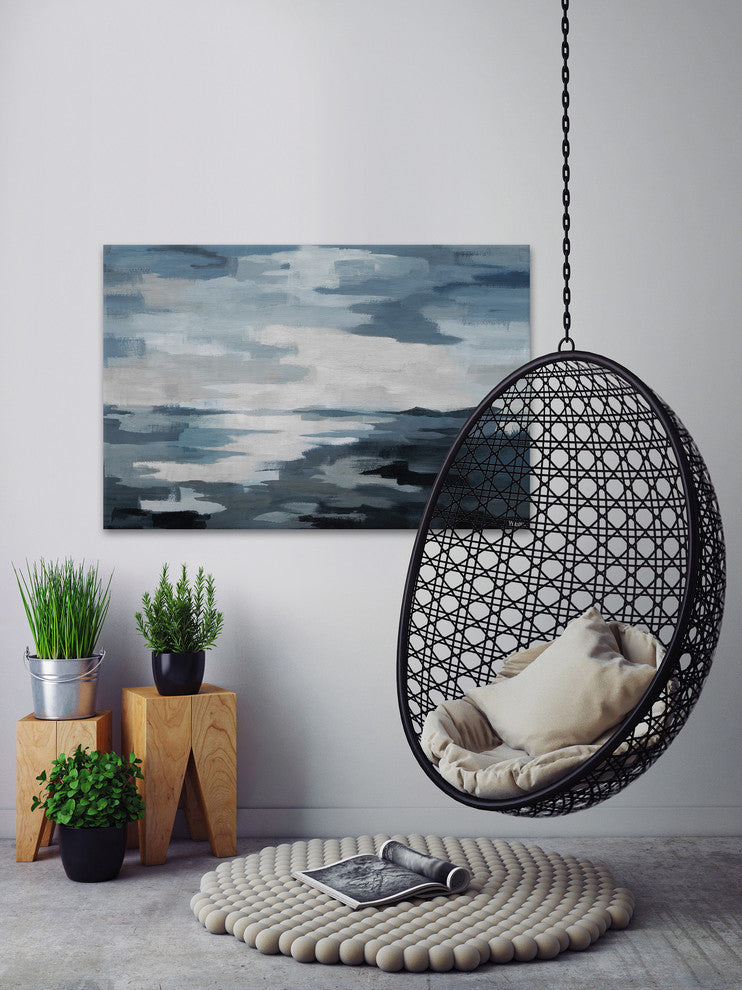 "Camouflage Sea" Painting Print on Wrapped Canvas, 60"x40"