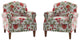 Comfy Armchair With Nailhead Trims Set of 2, Red