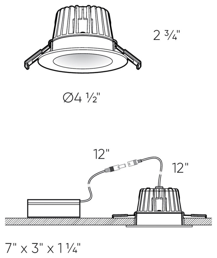 DALS Lighting 4" Smart RGB+CCT Regressed Recessed Light