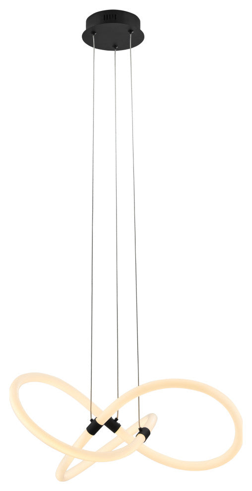 Daisy Dimmable Integrated LED Chandelier, Matte Black, Without Smart Dimmer