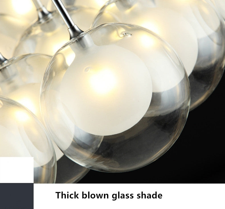 MIRODEMIÂ® Le Bar-sur-Loup Glass Balloons Design Chandelier, 25 Heads