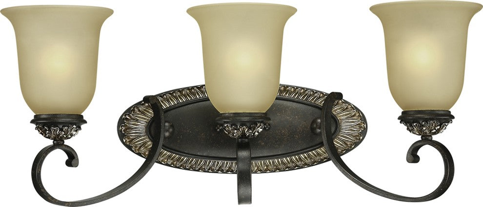 Bristol 3-Light Vintage Bronze With Antique Gold Bath and Vanity