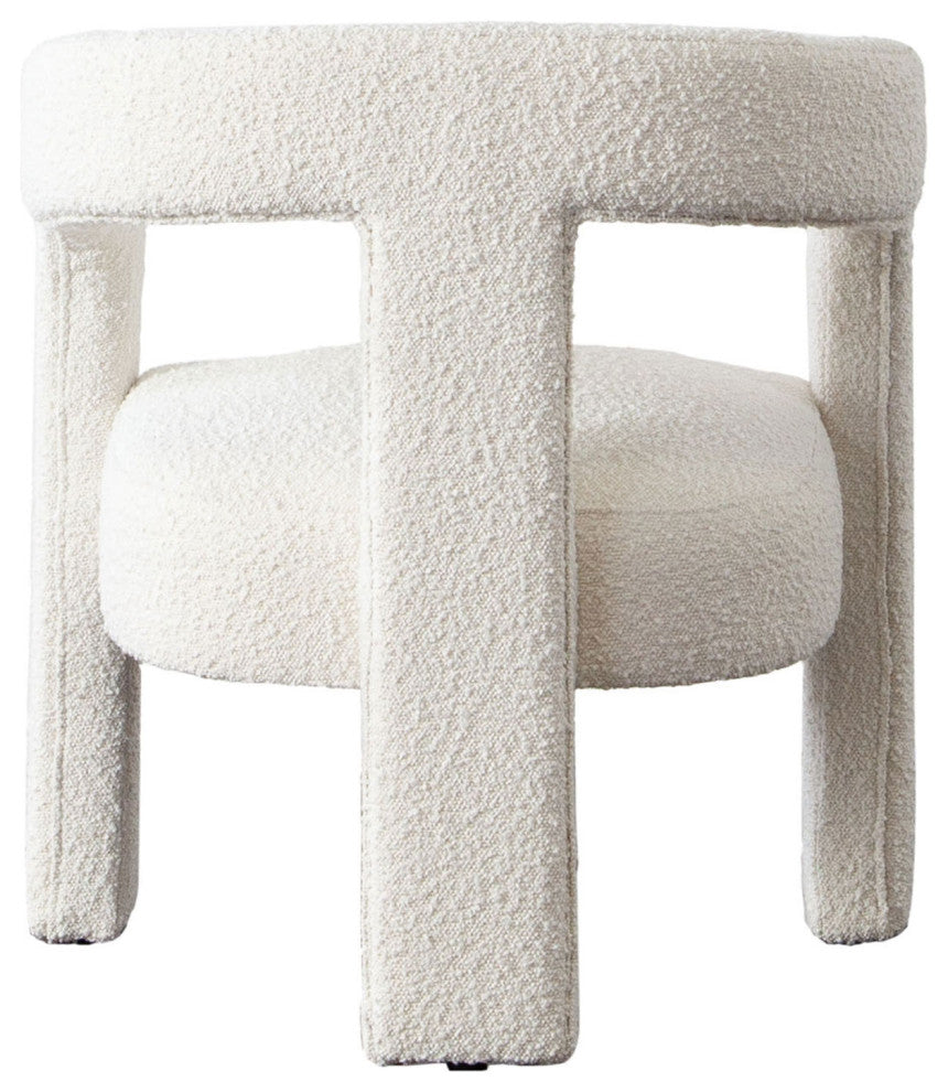 Scout Accent Chair in Ivory Boucle Fabric by Diamond Sofa