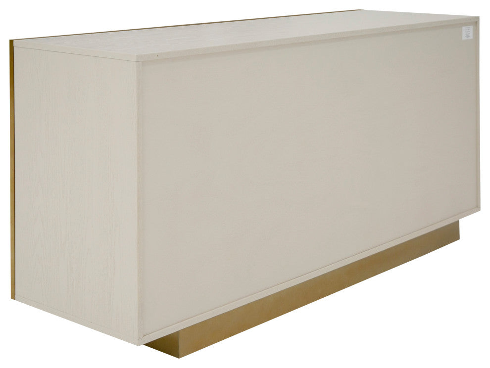 Modrest Auer Mid-Century Modern Cream Ash + Gold Buffet