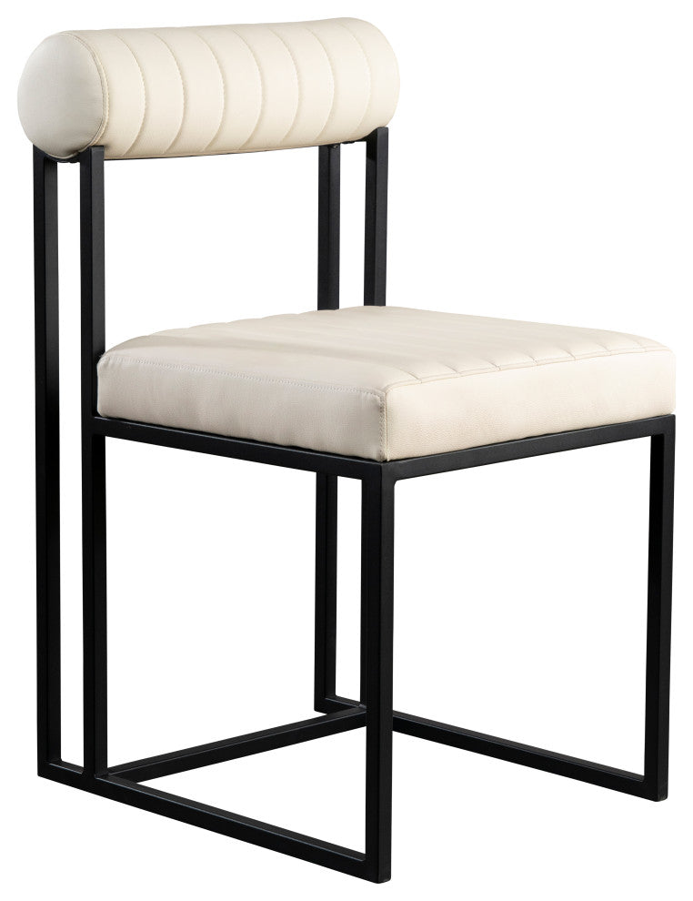 Milo Leather White Dining Chair