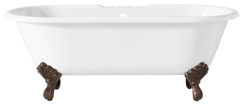 Cheviot Products Regal Cast Iron Bathtub With Faucet Holes and Shaughnessy