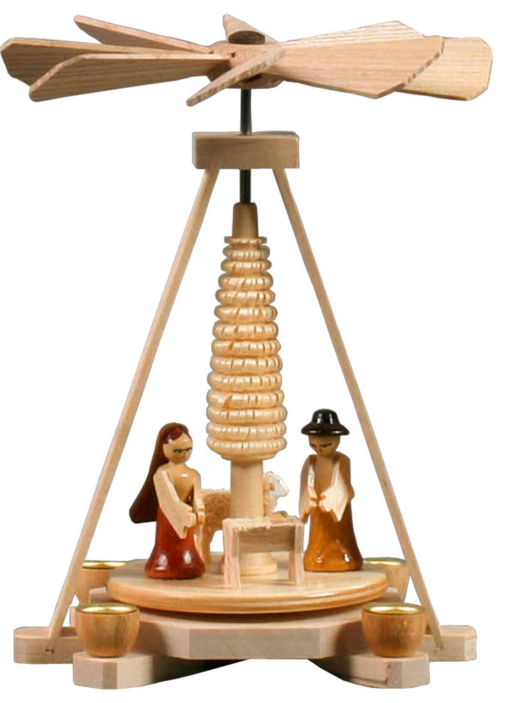 Dregeno Natural Wood Nativity Pyramid