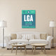 "LGA New York Luggage Tag 2" Fine Art Print