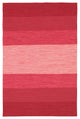 India Contemporary Area Rug, Red and Pink, 3'6x5'6 Rectangle