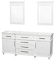 Berkeley Double Bathroom Vanity With Mirrors, 72"