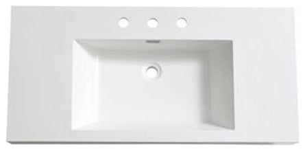 Fresca FVS8010 Mezzo 39" Acrylic Vanity Top - White
