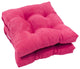16-inch Solid Micro Suede Square Tufted Chair Cushions (Set of 2)