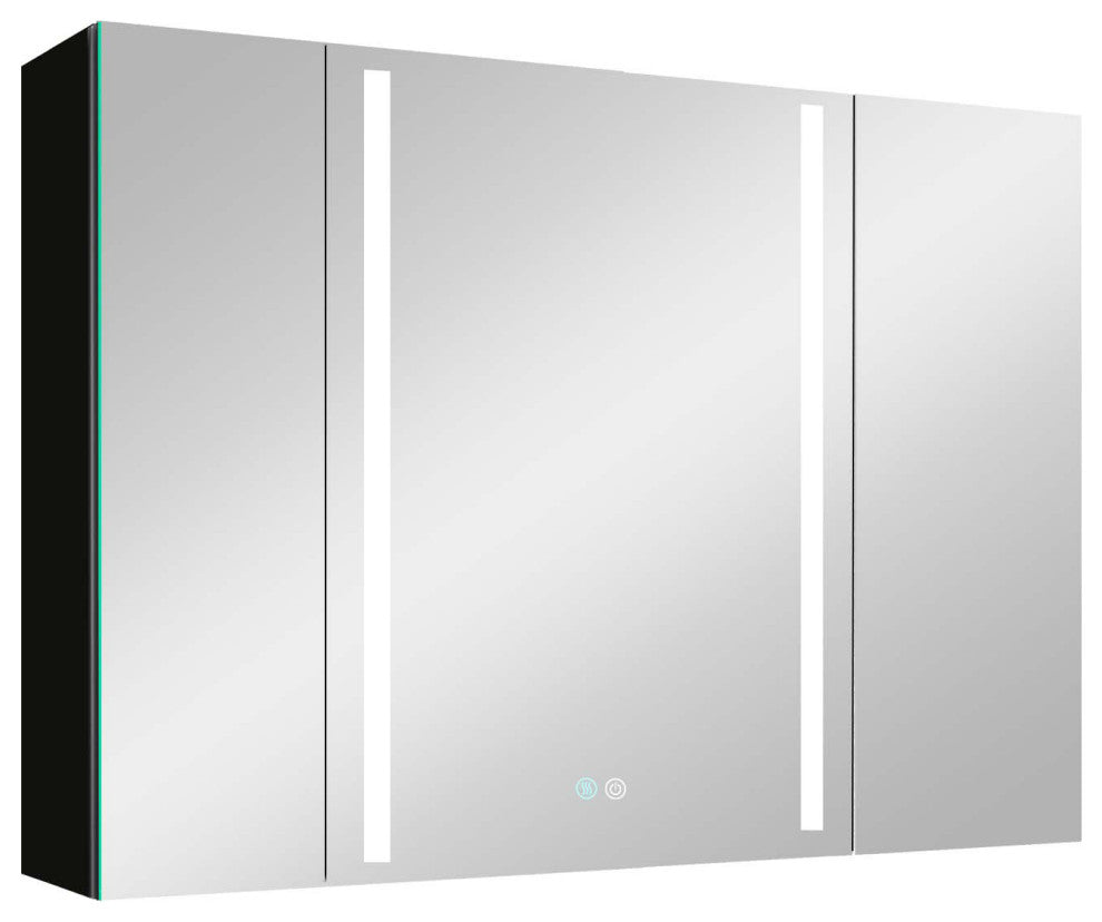 40 in.W x 30 in. H Aluminum Surface Mounted LED Medicine Cabinet with Doors