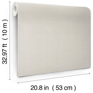 Shimmering Linen Wallpaper, Cream