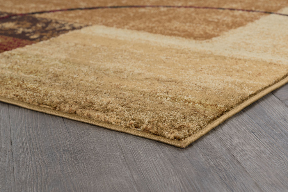 Tacoma Contemporary Abstract Area Rug, Multi-Color, 5'x7', 20''x60'', 20'' X