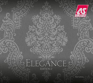 Elegance2, Modern Accent Block Stripes Baroque White Wallpaper Roll