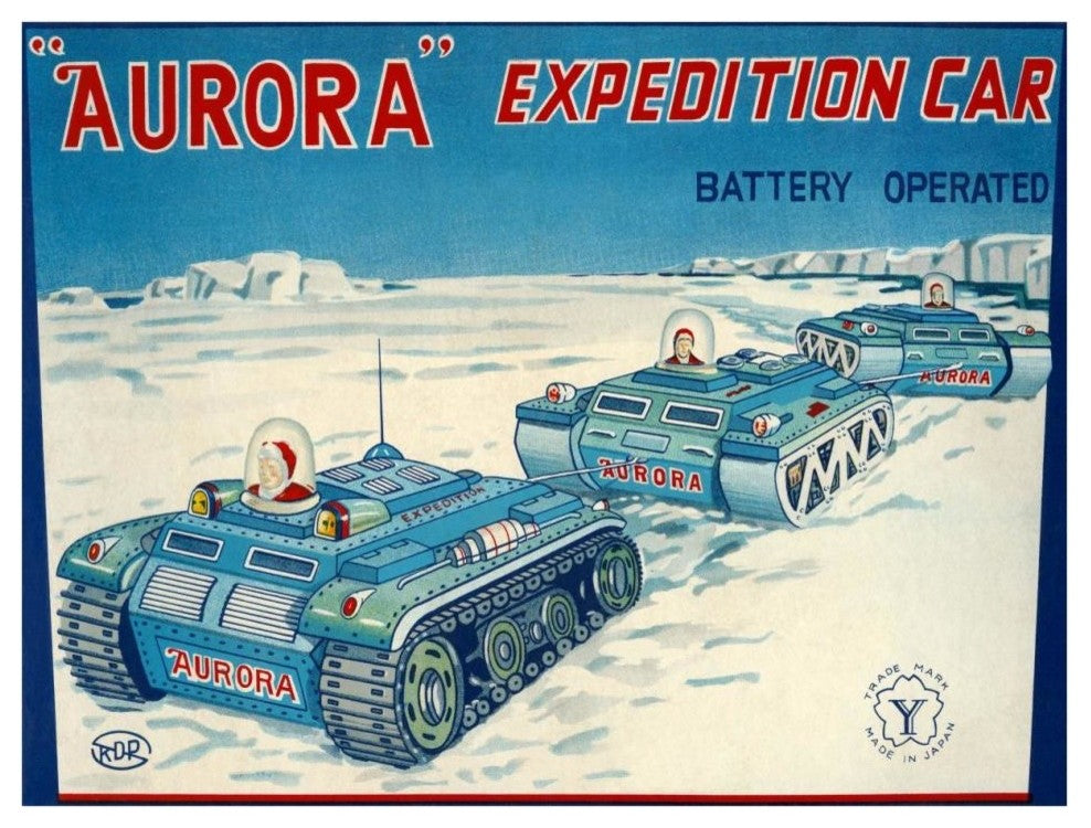 "Aurora Expedition Car" Digital Paper Print by Retrotrans, 38"x29"