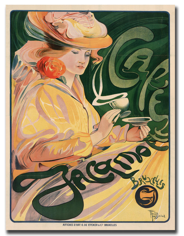 'Cafe Jacqmoette' Canvas Art