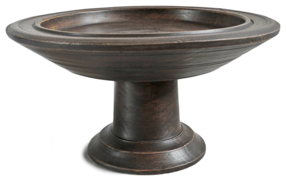 Consigned Vintage Java Pedestal Tray, Small