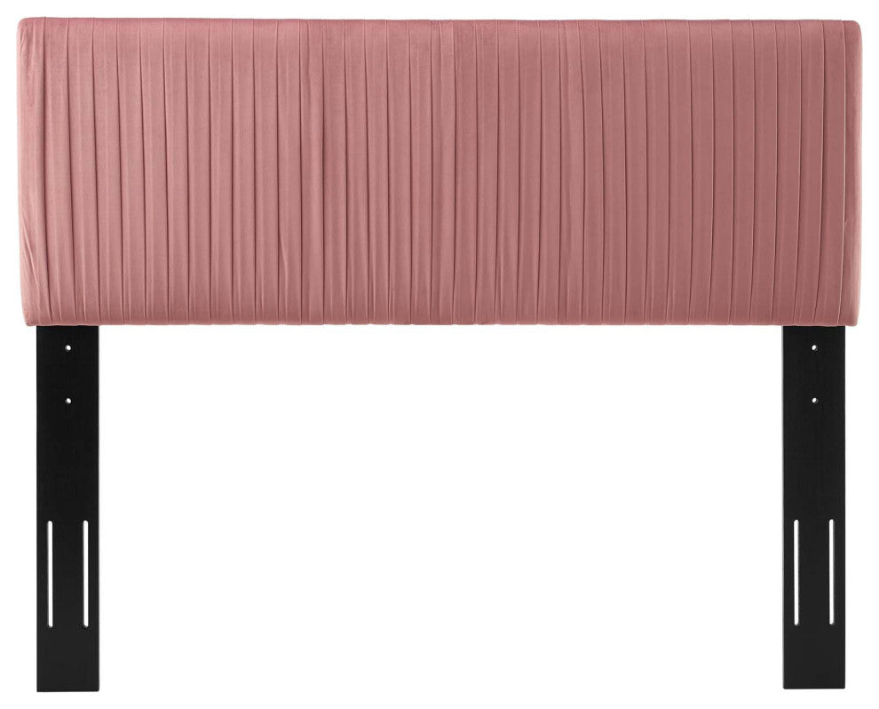 Tufted Headboard, Twin Size, Velvet, Pink, Modern Contemporary, Bedroom Master