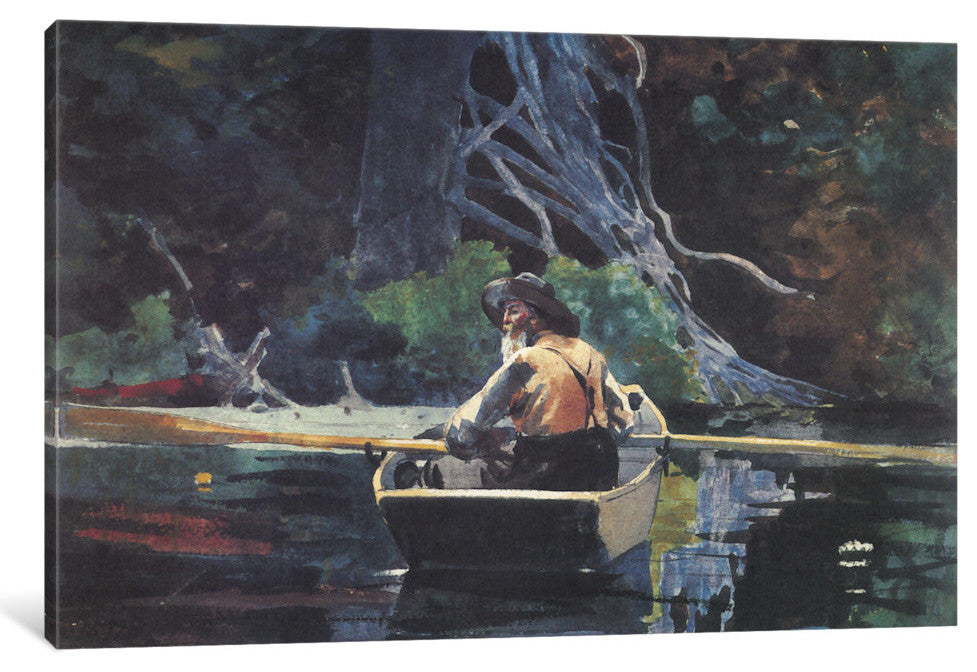"The Adirondack Guide 1894" by Winslow Homer, Canvas Print, 26x18"