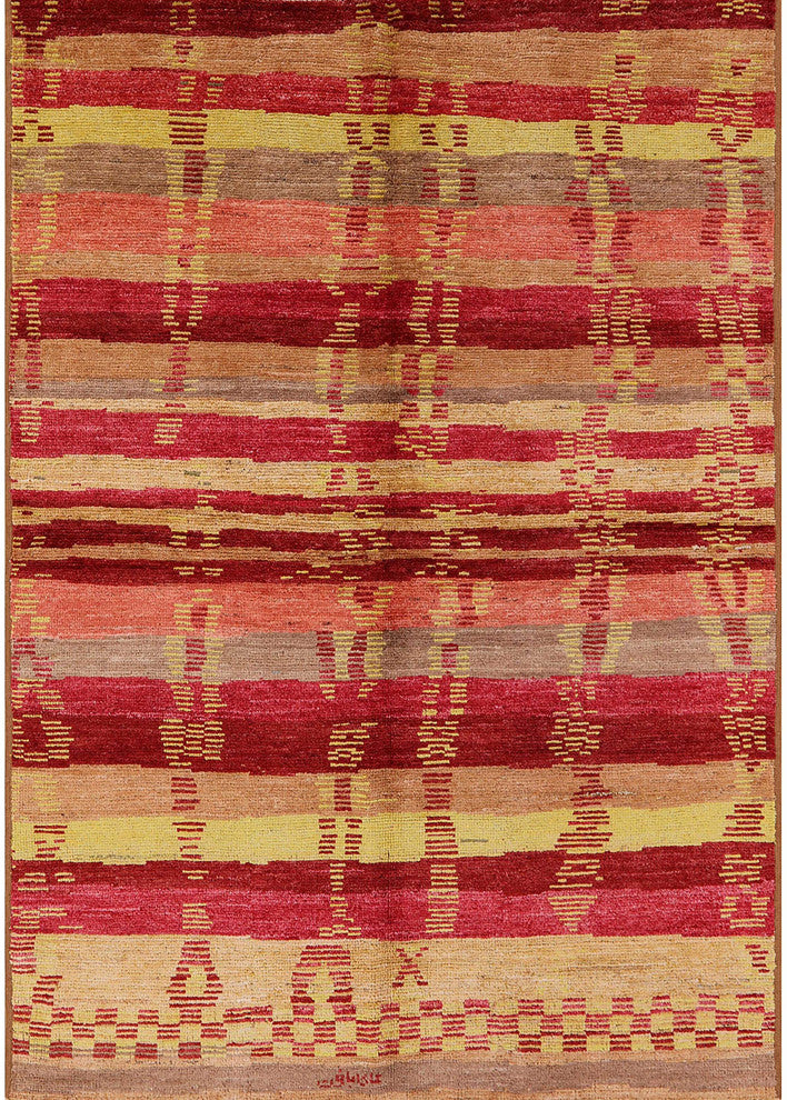 Ahgly Company Indoor Rectangle Mid-Century Modern Area Rugs, 7' x 9'