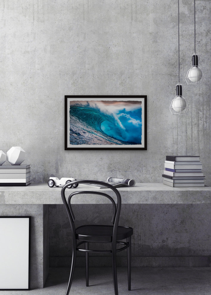 "The Perfect Wave" Framed Painting Print, 36x24