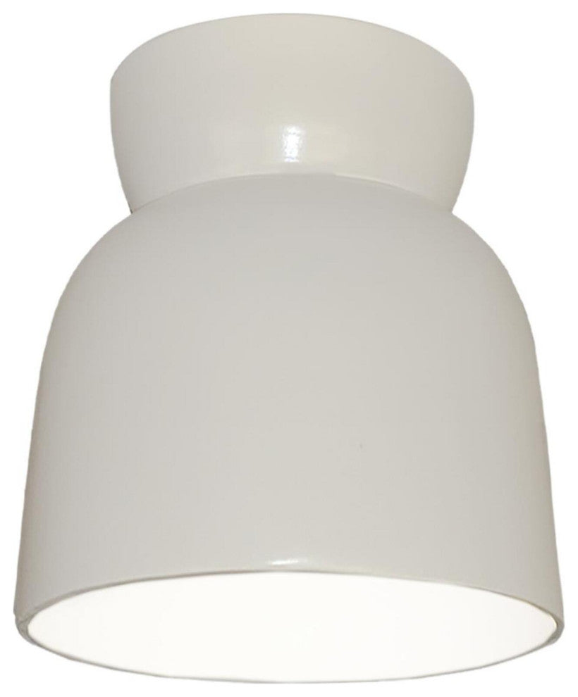 Hourglass Outdoor Flush-Mount, Gloss White, Led