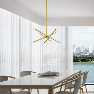 Livex Lighting Soho 8 Light Satin Brass Chandelier