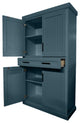 Extra Wide Coastal Kitchen Pantry Cabinet, Midnight Blue