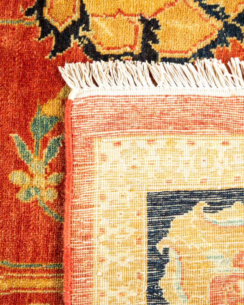 Mogul, One-of-a-Kind Hand-Knotted Area Rug Orange, 6' 1" x 9' 2"