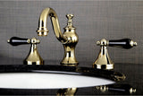 Widespread Bathroom Faucet, Brass Pop-Up, Polished Brass