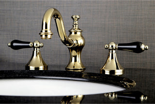 Widespread Bathroom Faucet, Brass Pop-Up, Polished Brass