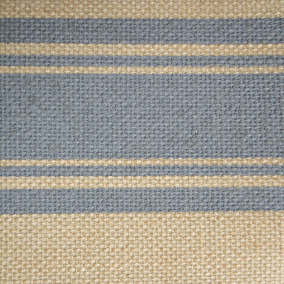 DII Burlap Bin Border Gray Round Small 9x12x12"