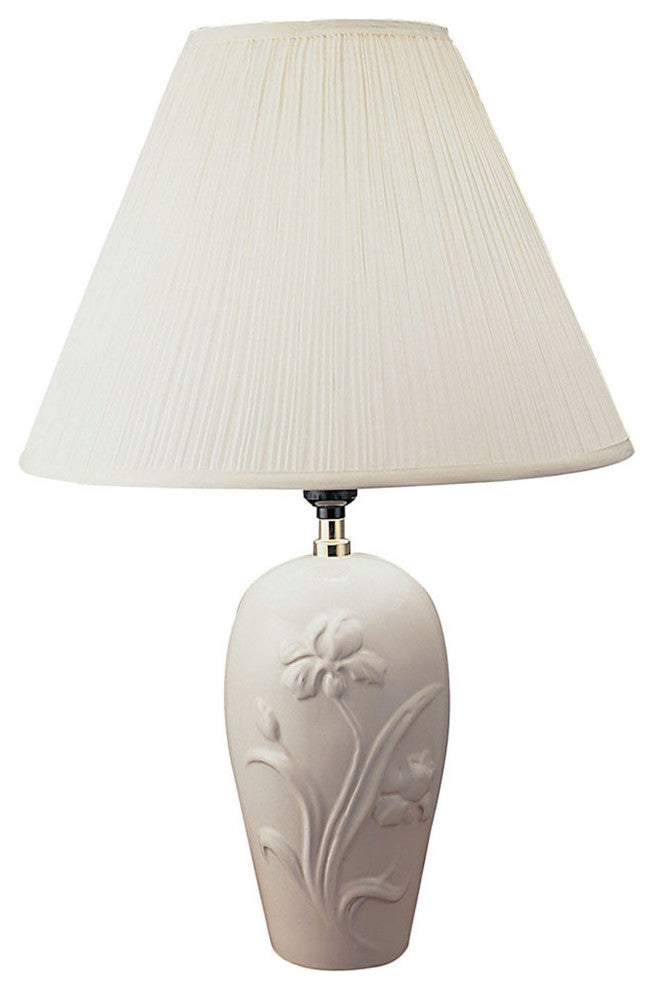 26ï¿½  Ivory Iris Urn Shape Table Lamp