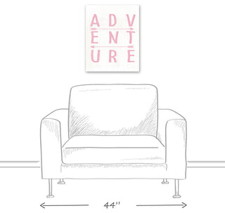 Adventure Arrows Pink 16x20 Canvas Wall Art
