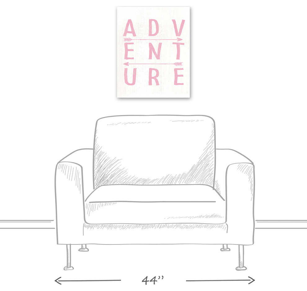 Adventure Arrows Pink 16x20 Canvas Wall Art