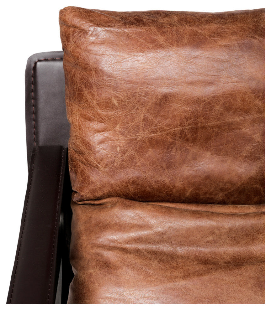 Connor Club Chair Open Road Brown Leather