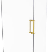 Contemporary 12" Twisted Accent Back to Back Shower Door Pull, Polished Brass
