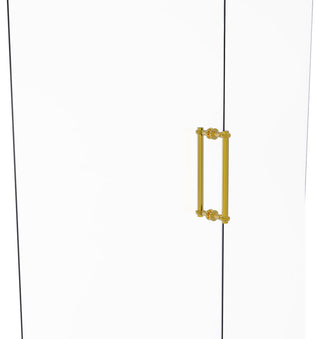 Contemporary 12" Twisted Accent Back to Back Shower Door Pull, Polished Brass