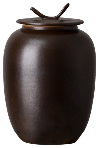 Large Japan Tea Canister, Smokey Matt 9"X14"