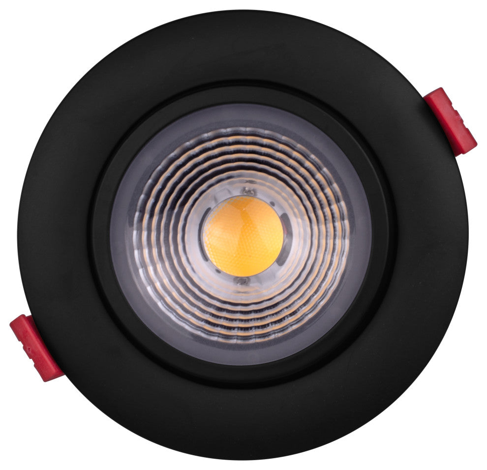 4" LED Gimbal Recessed Downlight, Black, 4000k