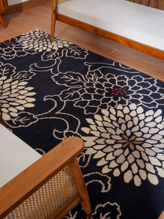 HAND TUFTED WOOL ECO-FRIENDLY AREA RUGS - Rectangle,Black,Oriental