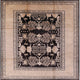 Ahgly Company Indoor Square Mid-Century Modern Area Rugs, 7' Square