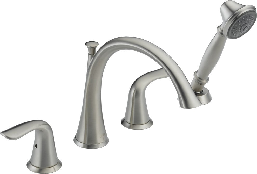 Delta T4738 Lahara Deck Mounted Roman Tub Filler Trim - Brilliance Stainless