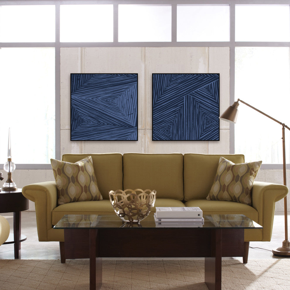 Triangular Patterns Diptych, 48x24
